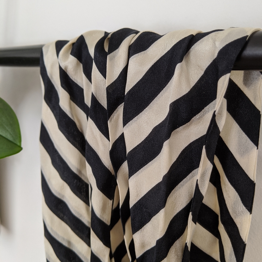 Striped Satin Scarf/Belt